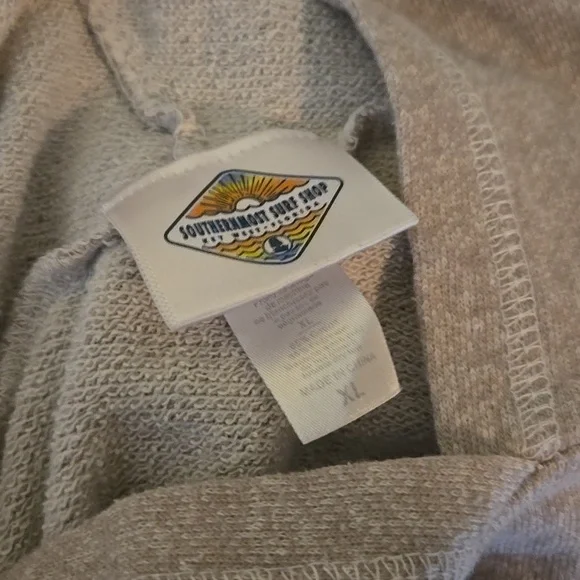 Southernmost Surf Shop Key West Florida Women's Beige Hoodie Sweatshirt Size XL - Picture 9 of 9